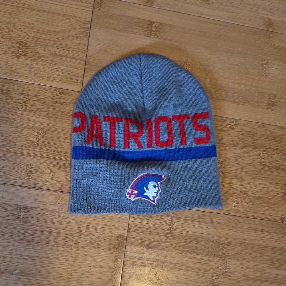 Under Armour Gray and Blue Patriots Beanie